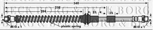 Тормозной шланг BORG & BECK BBH7574