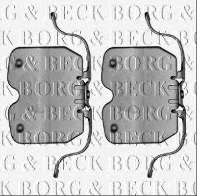 Комплектующие, колодки дискового тормоза BORG & BECK BBK1335