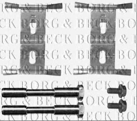 Комплектующие, колодки дискового тормоза BORG & BECK BBK1419