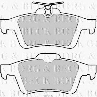 Комплект тормозных колодок, дисковый тормоз BORG & BECK BBP2403