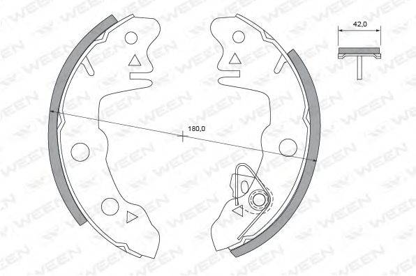 Комплект тормозных колодок WEEN 152-2340