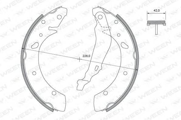 Комплект тормозных колодок WEEN 1522417