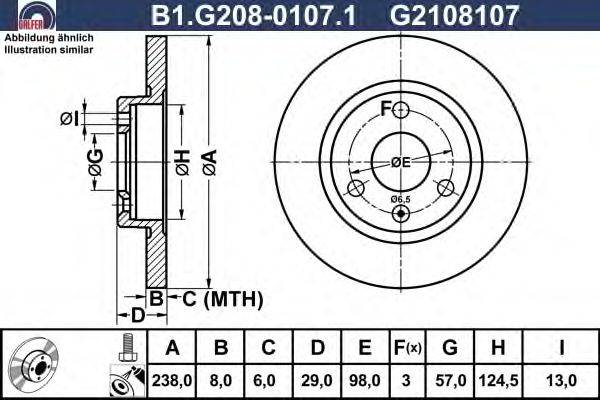 Тормозной диск GALFER B1.G208-0107.1