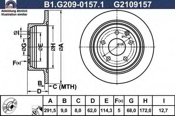 Тормозной диск GALFER B1.G209-0157.1