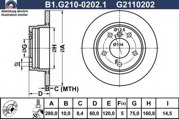 Тормозной диск GALFER B1.G210-0202.1