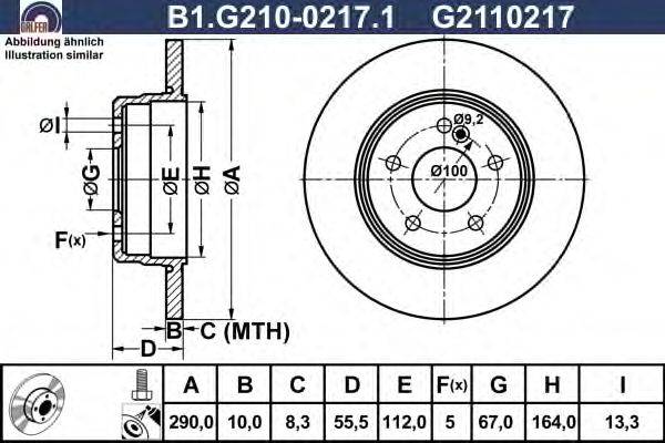 Тормозной диск GALFER B1G21002171