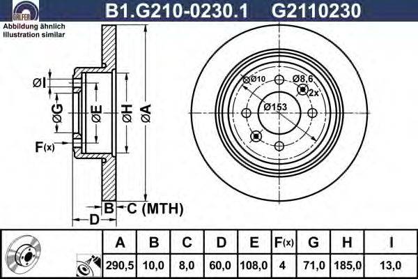 Тормозной диск GALFER B1.G210-0230.1