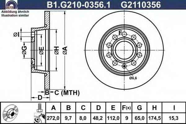 Тормозной диск GALFER B1.G210-0356.1