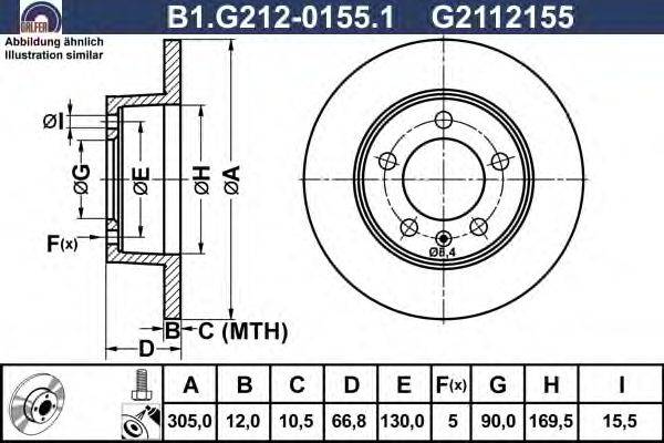 Тормозной диск GALFER B1.G212-0155.1