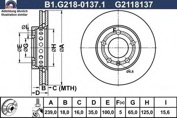 Тормозной диск GALFER B1.G218-0137.1