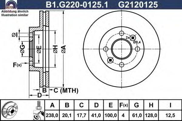 Тормозной диск GALFER B1.G220-0125.1