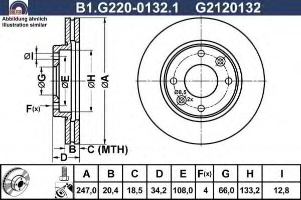 Тормозной диск GALFER B1.G220-0132.1