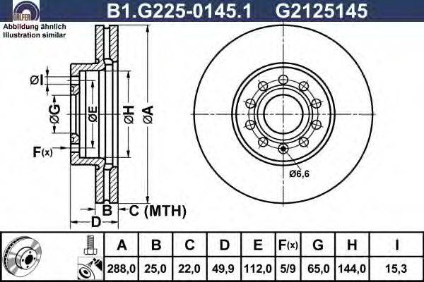 Тормозной диск GALFER B1G22501451