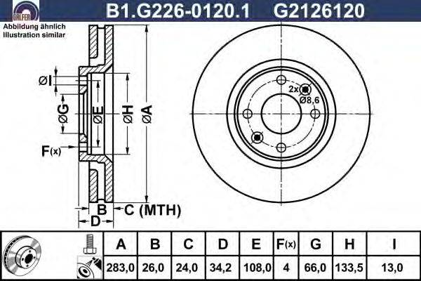 Тормозной диск GALFER B1.G226-0120.1
