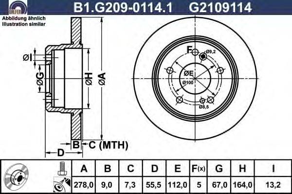 Тормозной диск GALFER B1G20901141