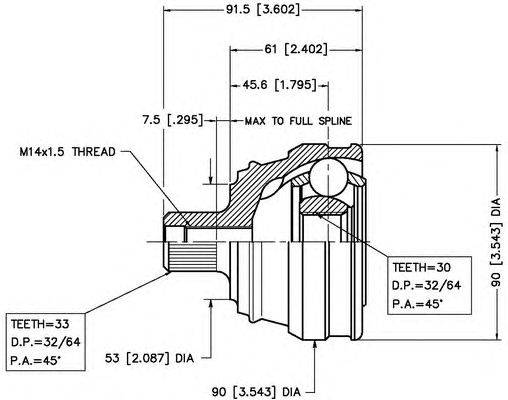 Шарнирный комплект, приводной вал VEMA 18290