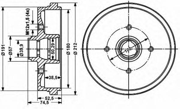 Тормозной барабан VEMA 800960