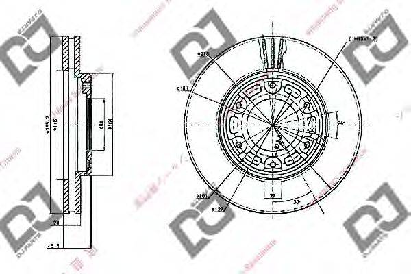 Тормозной диск DJ PARTS BD1852