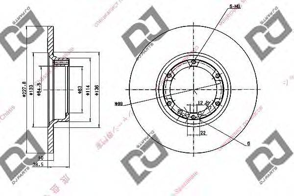 Тормозной диск DJ PARTS BD1787