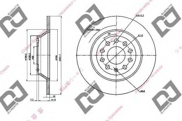 Тормозной диск DJ PARTS BD1600