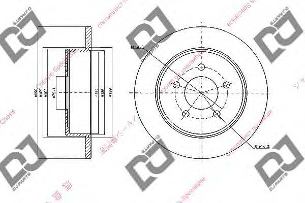 Тормозной диск DJ PARTS BD1642