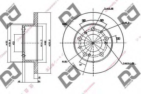 Тормозной диск DJ PARTS BD1467