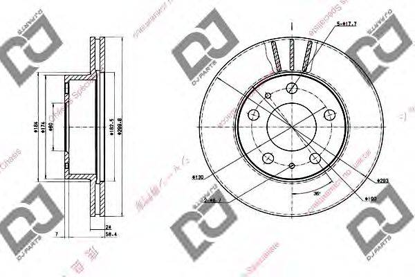 Тормозной диск DJ PARTS BD1470