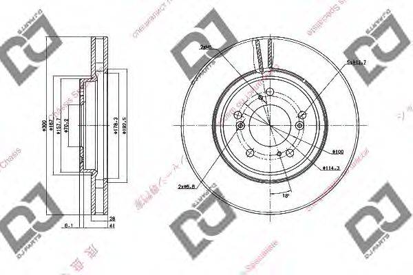 Тормозной диск DJ PARTS BD1543