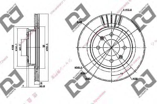 Тормозной диск DJ PARTS BD1357