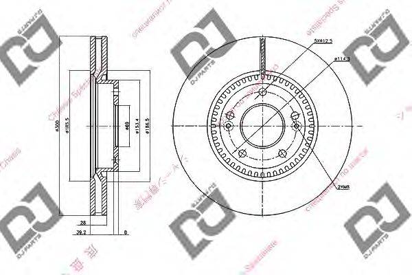 Тормозной диск DJ PARTS BD1367