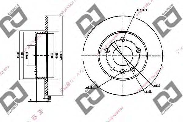 Тормозной диск DJ PARTS BD1399