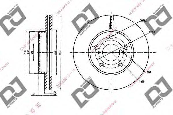 Тормозной диск DJ PARTS BD1415