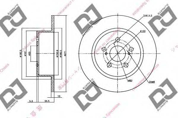 Тормозной диск DJ PARTS BD1419