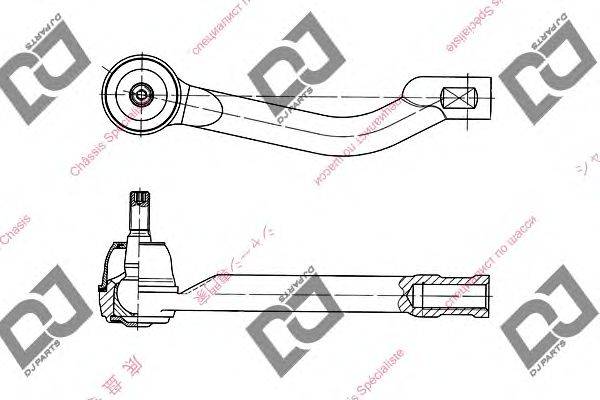 Наконечник поперечной рулевой тяги DJ PARTS DE1315