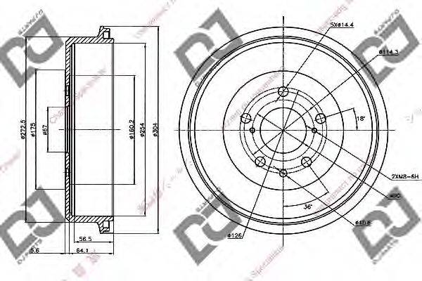 Тормозной барабан DJ PARTS BR1108