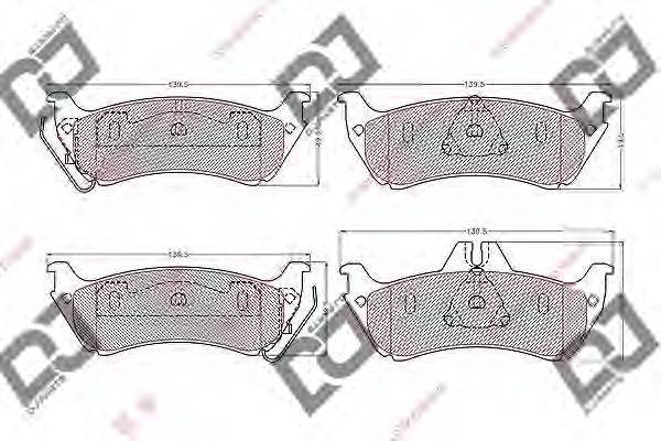 Комплект тормозных колодок, дисковый тормоз DJ PARTS BP2199