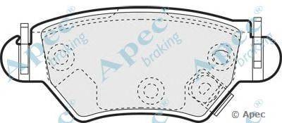 Комплект тормозных колодок, дисковый тормоз APEC braking PAD1133