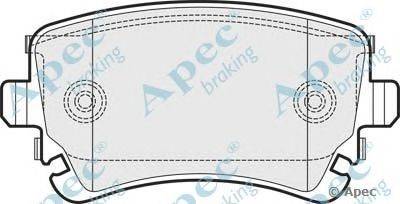 Комплект тормозных колодок, дисковый тормоз APEC braking PAD1529