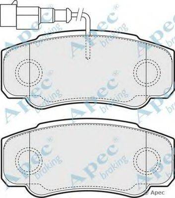 Комплект тормозных колодок, дисковый тормоз APEC braking PAD1554