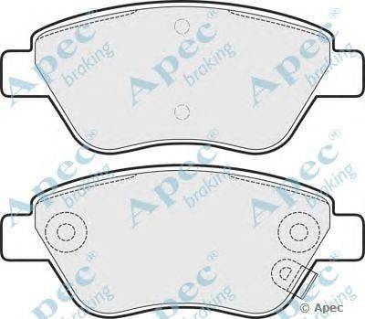 Комплект тормозных колодок, дисковый тормоз APEC braking PAD1629