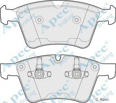 Комплект тормозных колодок, дисковый тормоз APEC braking PAD1680