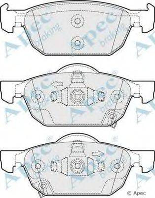 Комплект тормозных колодок, дисковый тормоз APEC braking PAD1692