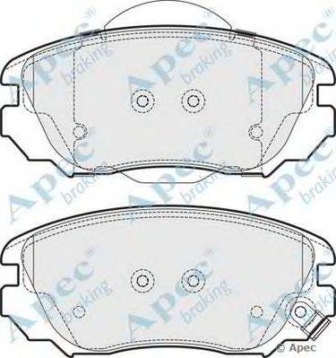 Комплект тормозных колодок, дисковый тормоз APEC braking PAD1695