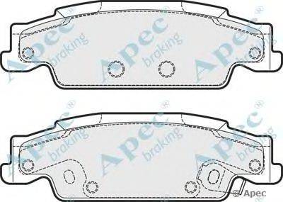 Комплект тормозных колодок, дисковый тормоз APEC braking PAD1703