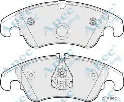 Комплект тормозных колодок, дисковый тормоз APEC braking PAD1749