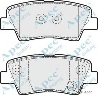 Комплект тормозных колодок, дисковый тормоз APEC braking PAD1764