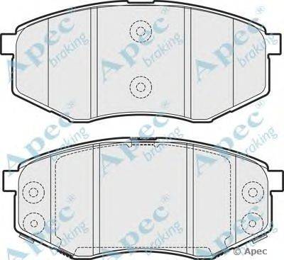 Комплект тормозных колодок, дисковый тормоз APEC braking PAD1767