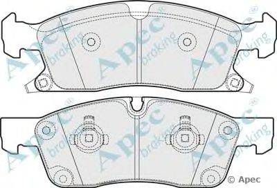 Комплект тормозных колодок, дисковый тормоз APEC braking PAD1770