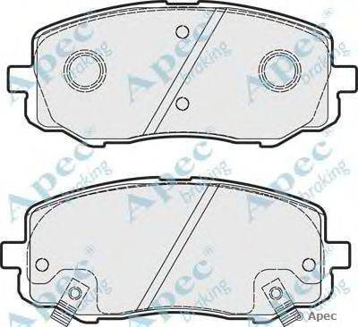 Комплект тормозных колодок, дисковый тормоз APEC braking PAD1792