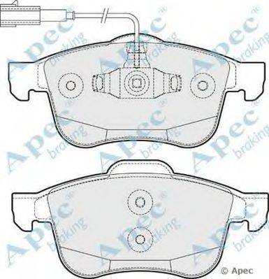 Комплект тормозных колодок, дисковый тормоз APEC braking PAD1794